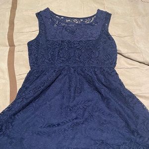 Motherhood Navy Blue Lace Tank Top